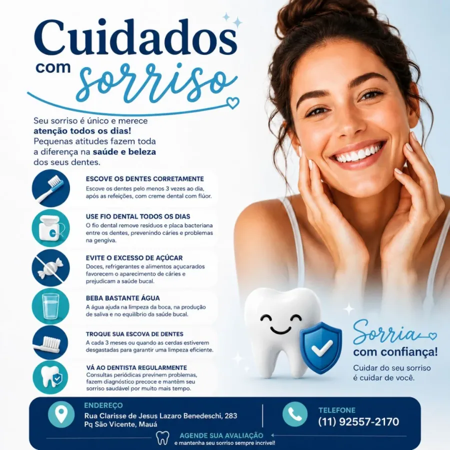 Dicas de cuidados diários com o sorriso