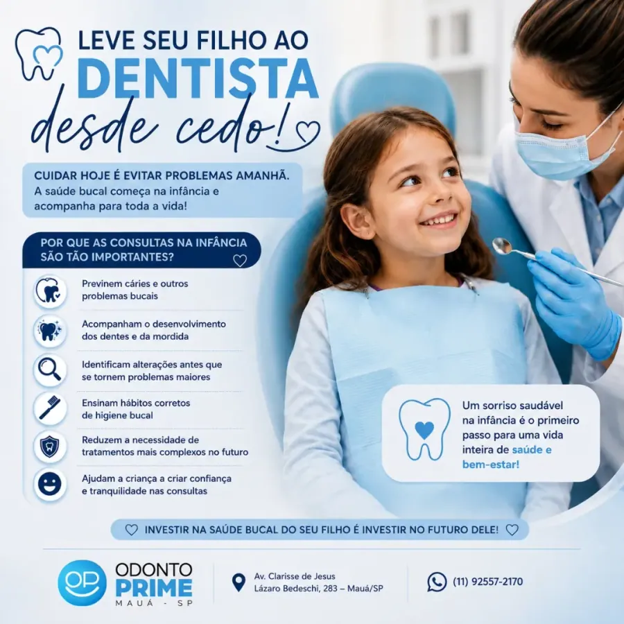 Leve seu filho ao dentista desde cedo